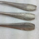 6 antique dessert forks, in silver with hallmark.