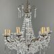 Lustre à pampilles en cristal et bronze, XXe siècle