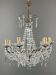 Crystal and bronze chandelier, 20th century