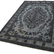 Hand-knotted antique anatolian 1970s 176 cm x 263 cm grey carpet