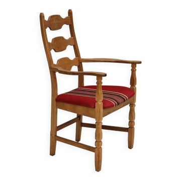 1960s, Danish design, armchair, oak wood, furniture wool.