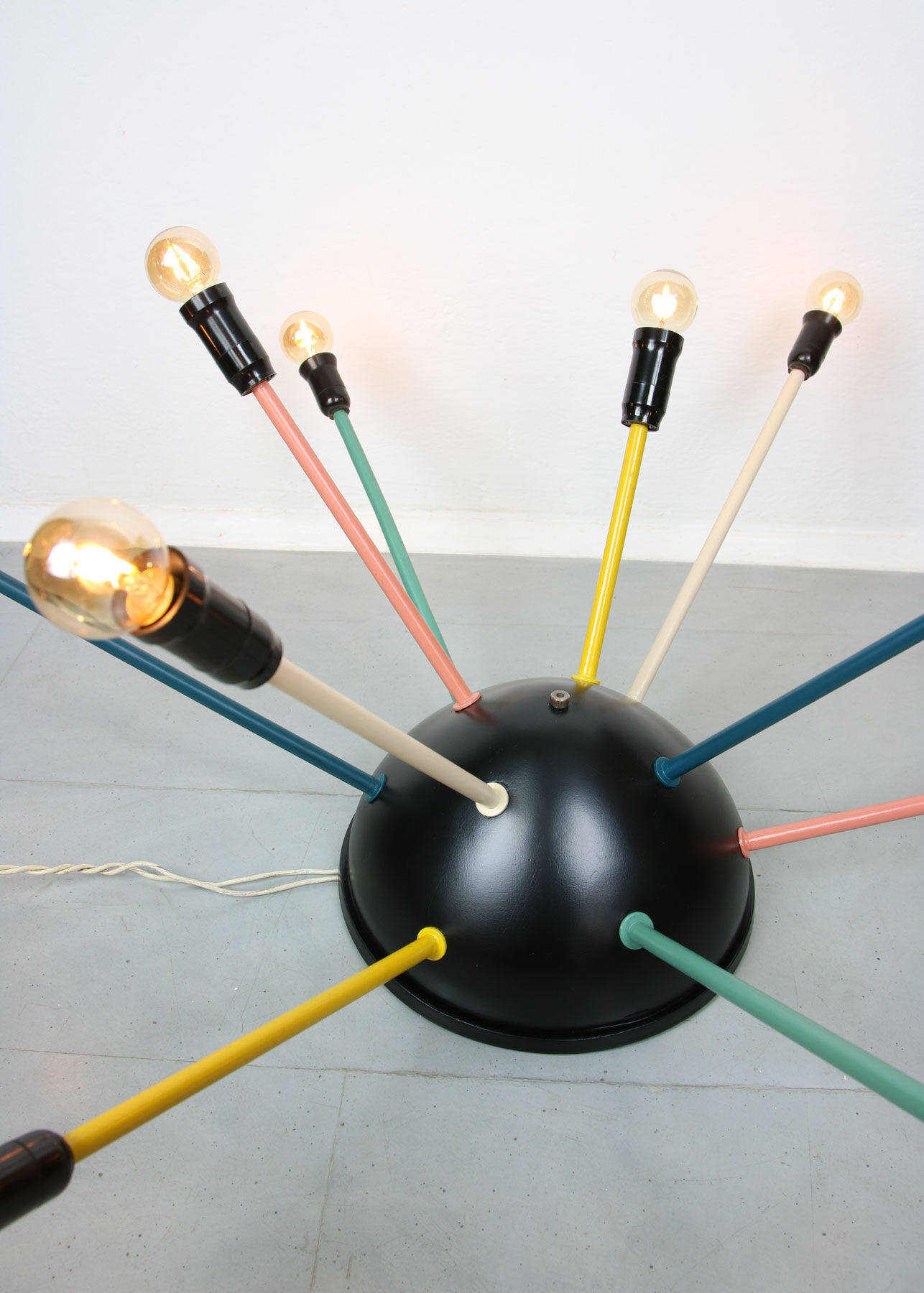 Mid-century Colourful Sputnik Chandelier, 50s
