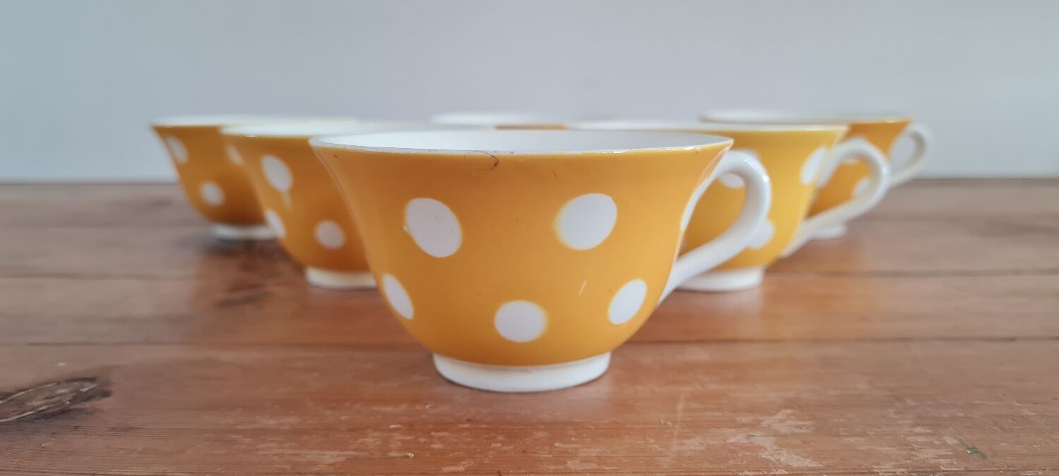 Set of 6 Digoin confetti coffee cups