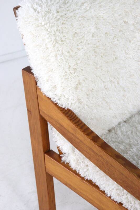 Pine armchair 'Gassel' Cream | one off a kind designer chair custom made