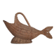Wicker fish bottle basket
