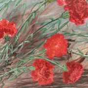 Peinture vintage aux oeillets
