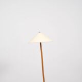 Lampadaire en bambou avec des reflets en laiton par Rupert Nikoll