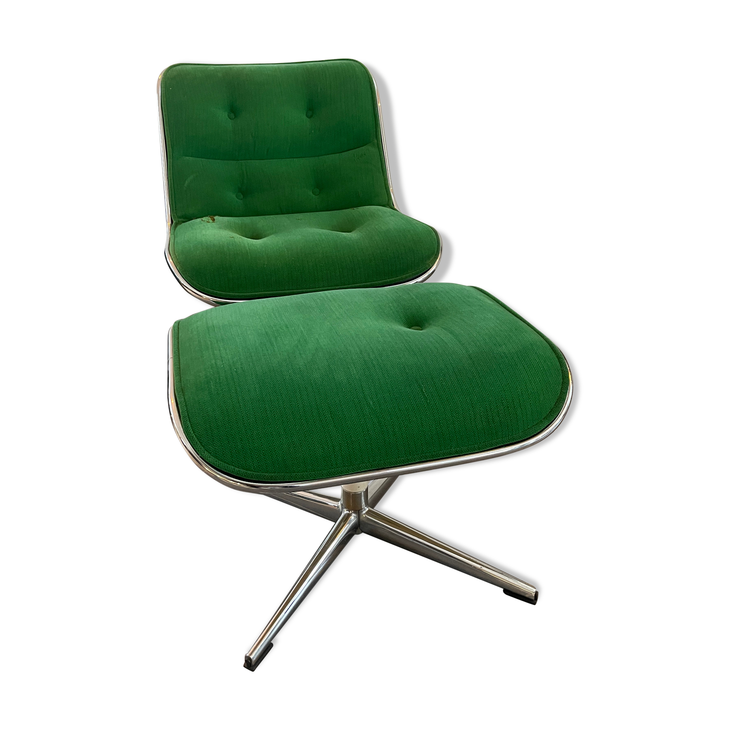 Armchair and ottoman Charles Pollock