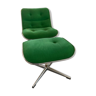 Armchair and ottoman Charles Pollock
