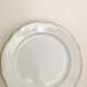 Hollow gold and white serving dish
