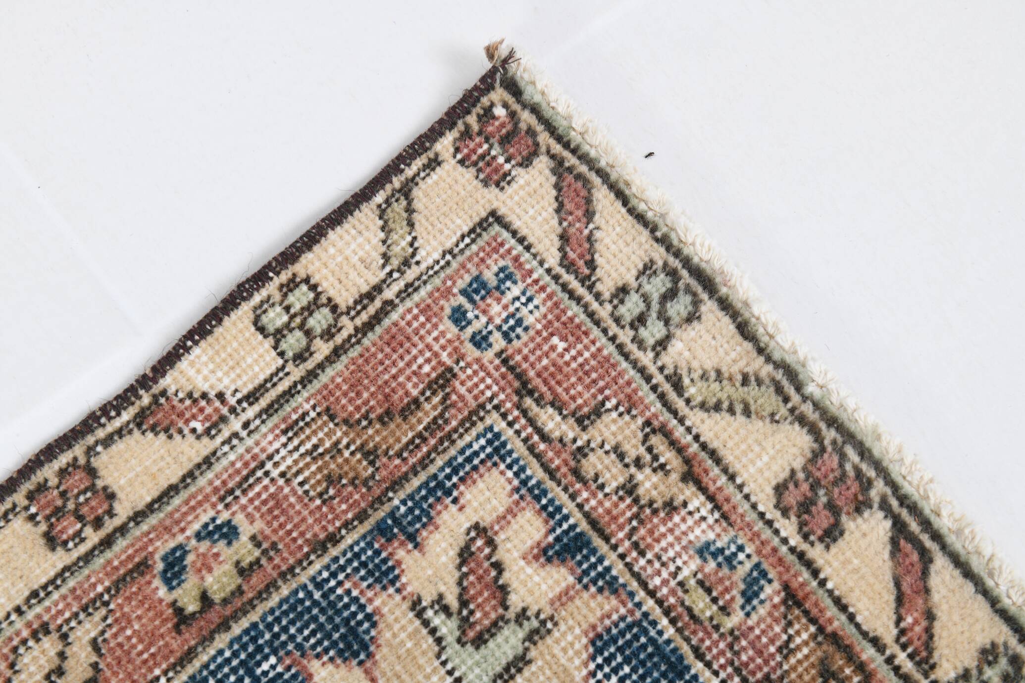 Terracotta Tones Pastel Decorative Vintage Persian Rug, 238x357 Cm
