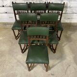 Series of 6 antique chairs