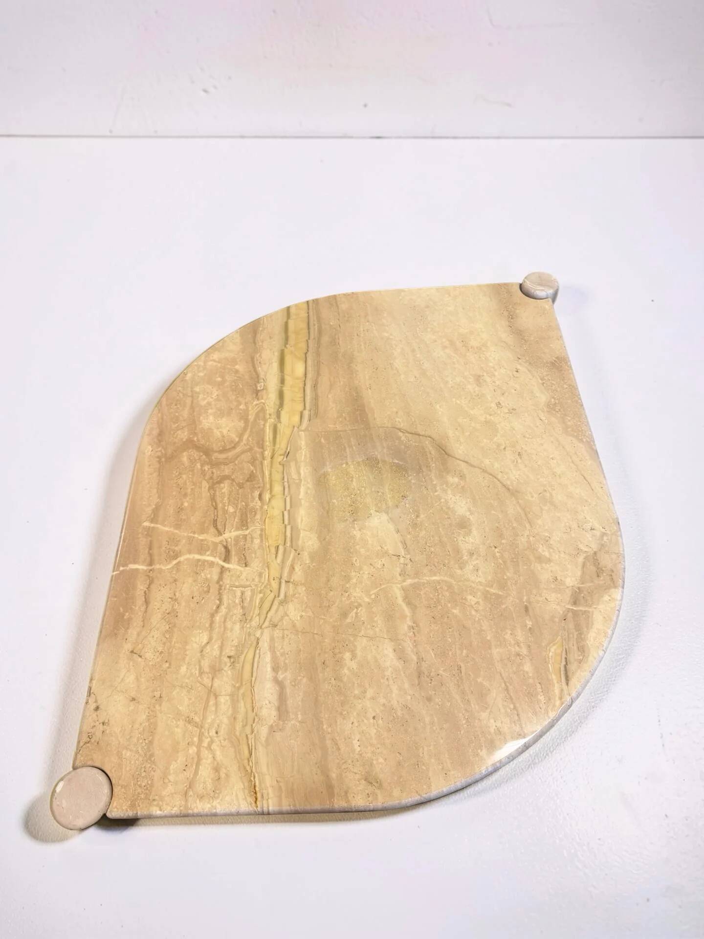 Vintage Italian coffee table in travertine.