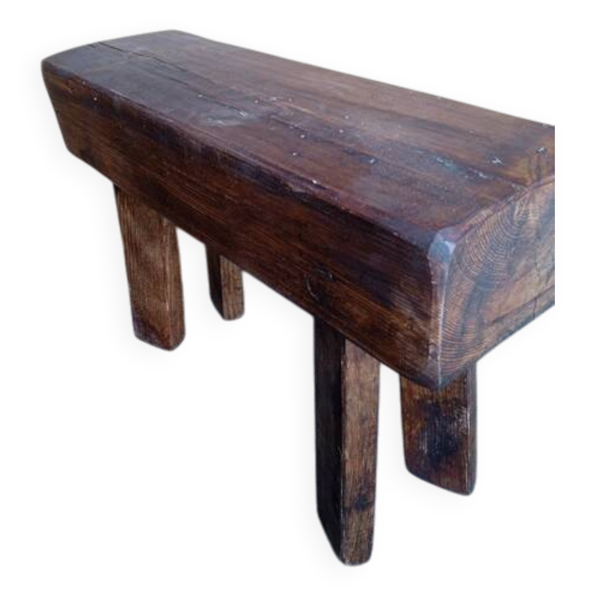 Brutalist bench/stool in solid wood