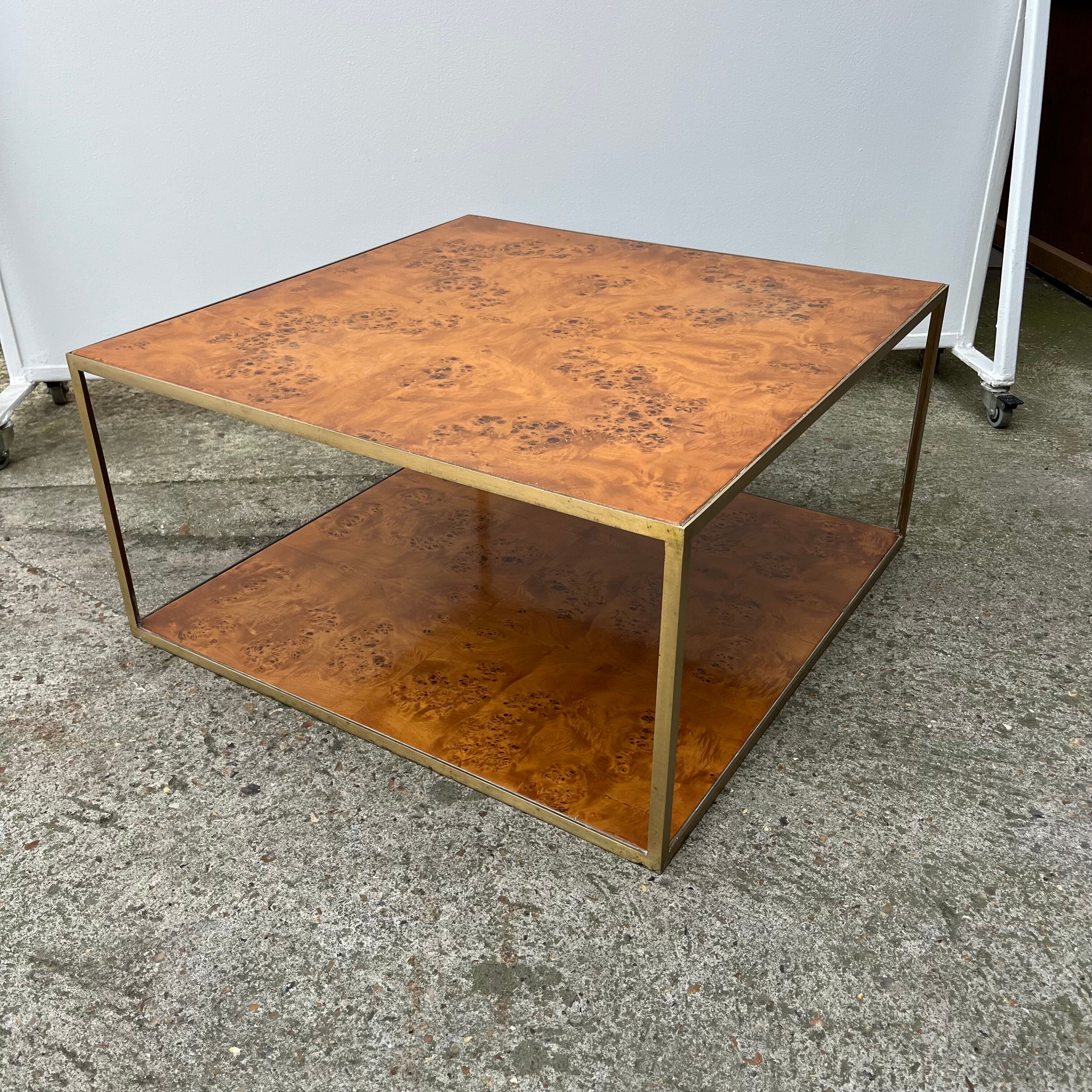 Elm magnifying glass squared coffee table