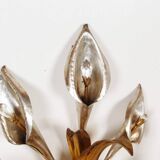Single large 1960s Italian gilt 'Callas' leaf sconce by Hans Kögl