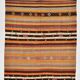 Tapis kilim vintage turc rayé multicolore à motifs géométriques, 190x320 cm
