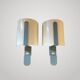 Arlus paire d'appliques métal perspex blanc vintage wall light 1960
