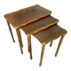 Set of 3 Vintage Nesting Tables with Turned Wooden Legs #D592
