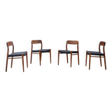 4x Niels Otto Møller Model 75 Teak Chair, 1960s Denmark