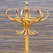 Bistro coat rack with 8 hooks, in the style of Thonet Fischel from 1920.