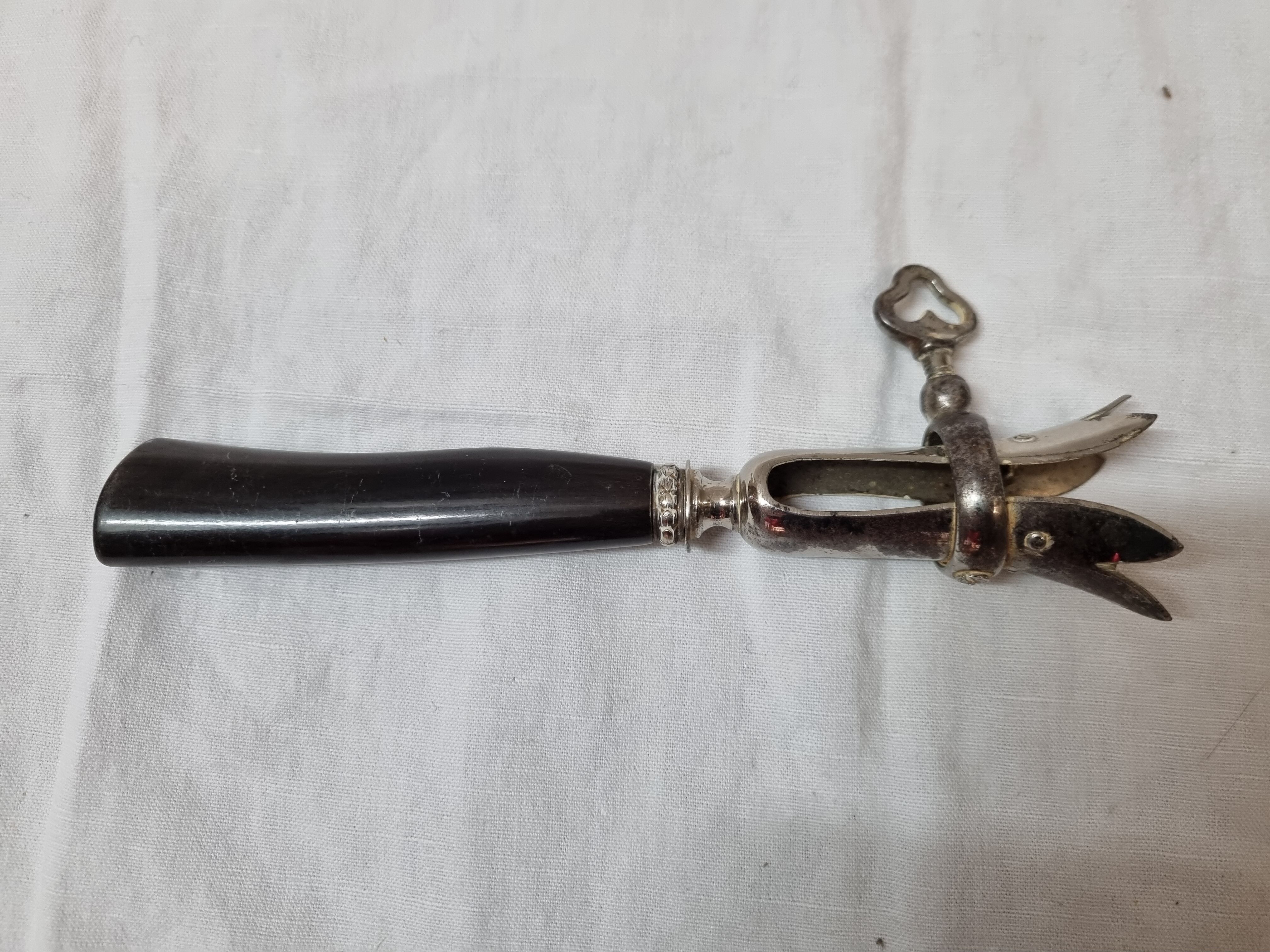 Leg pliers horn handle art deco