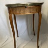Old pedestal table style Louis XVI marquetry late nineteenth