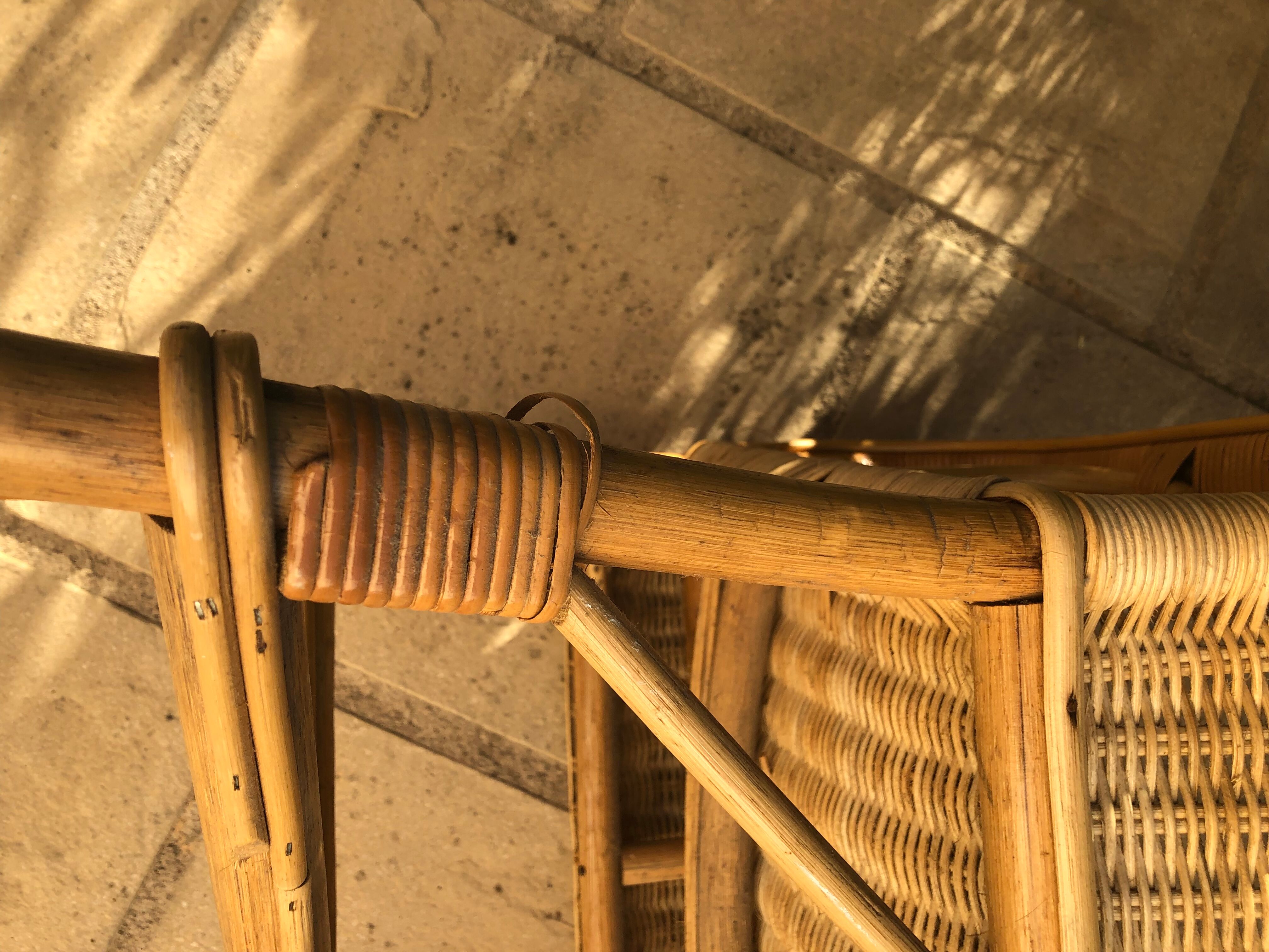 Vintage rattan armchair