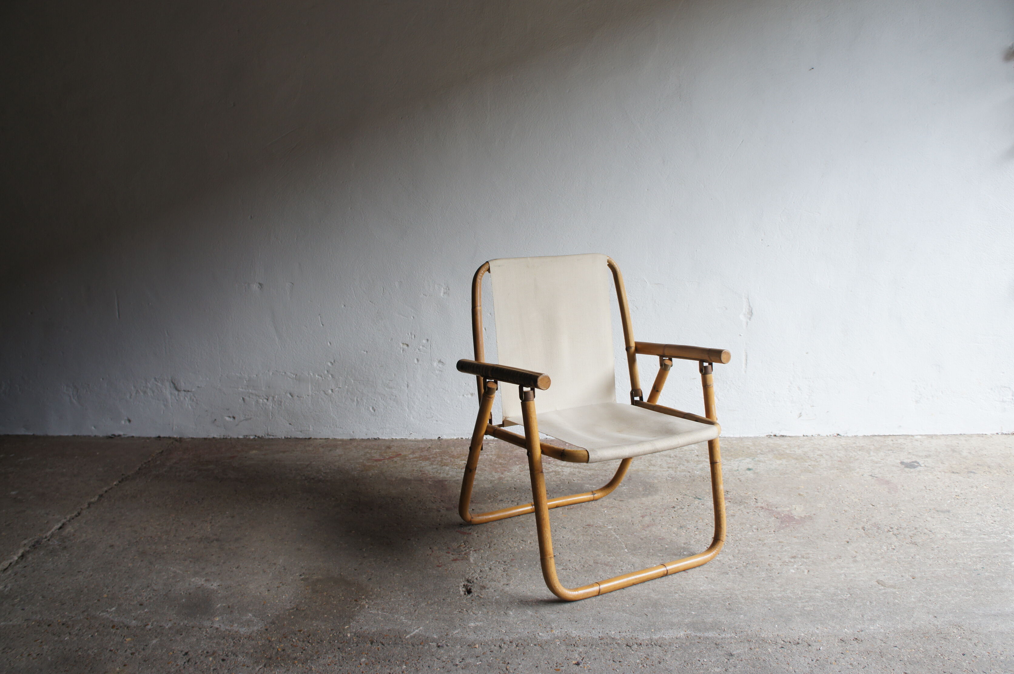 Midcentury bamboo folding chairs