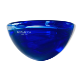 Kosta Boba blue glass candle holder