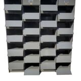 Set of 4 industrial column workshop furniture with Roneo flaps