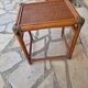 Table de chevet en rotin vintage
