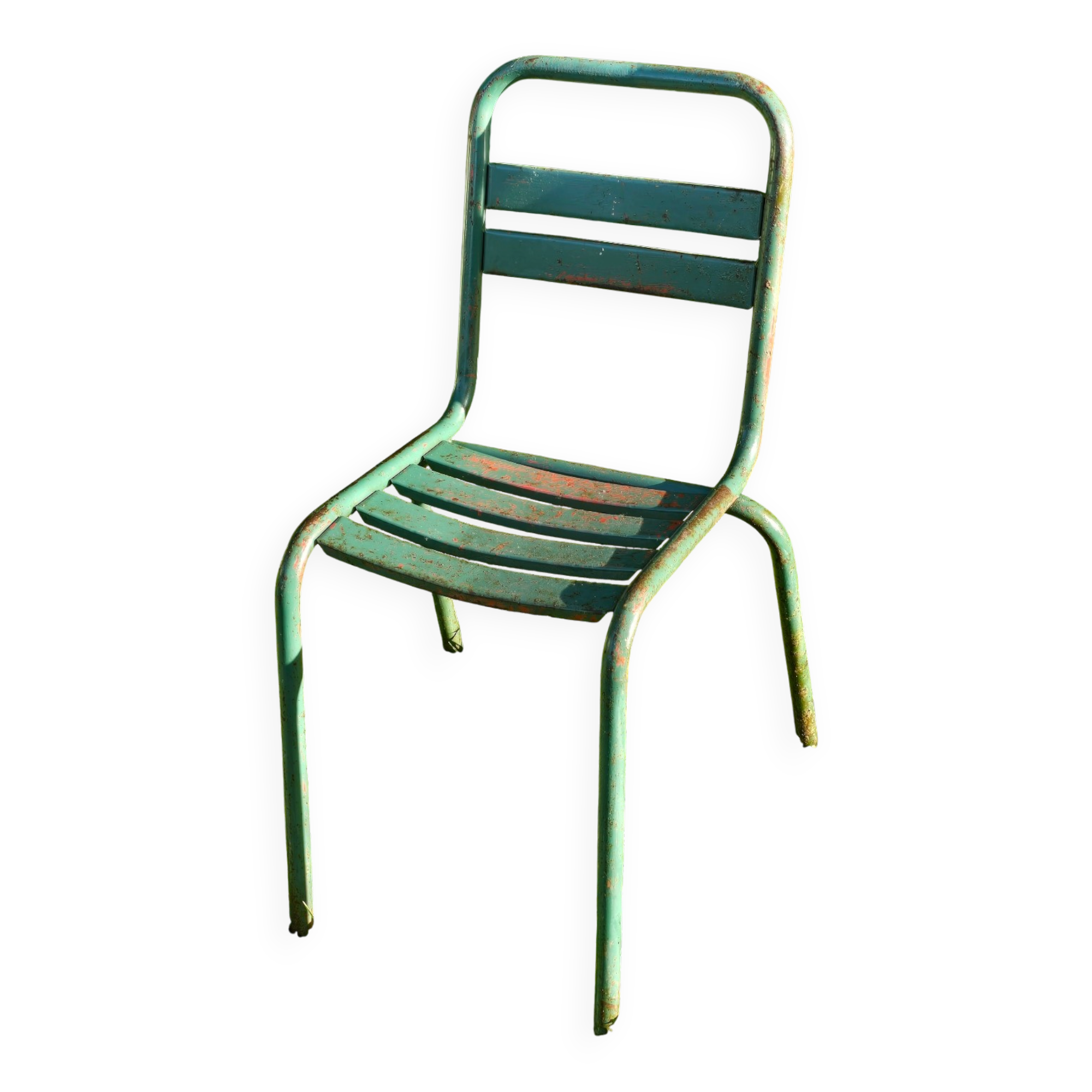 Chaise Tolix verte 1960