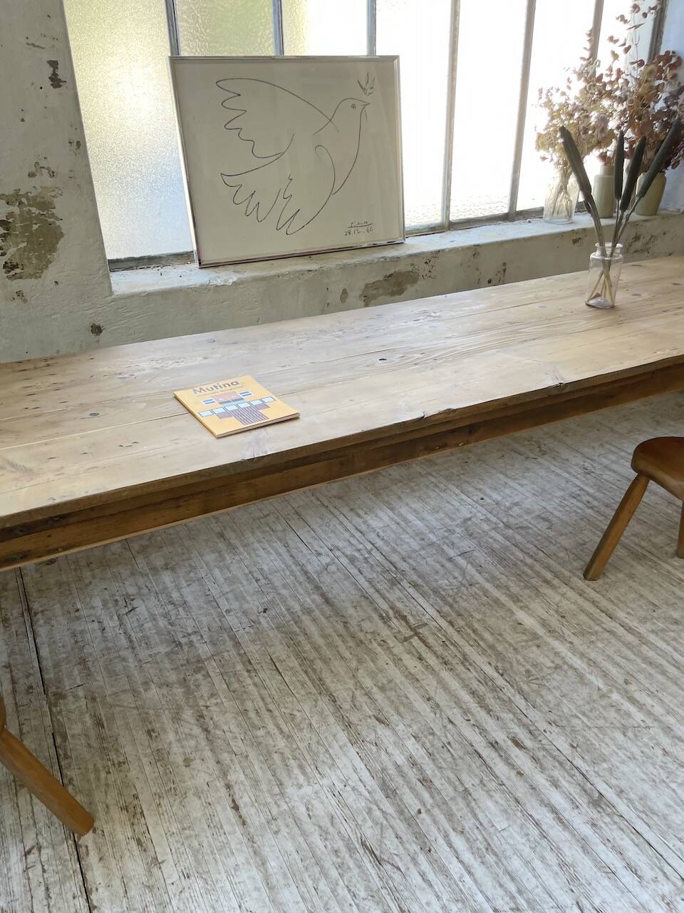 4m XXL pine and oak farmhouse table