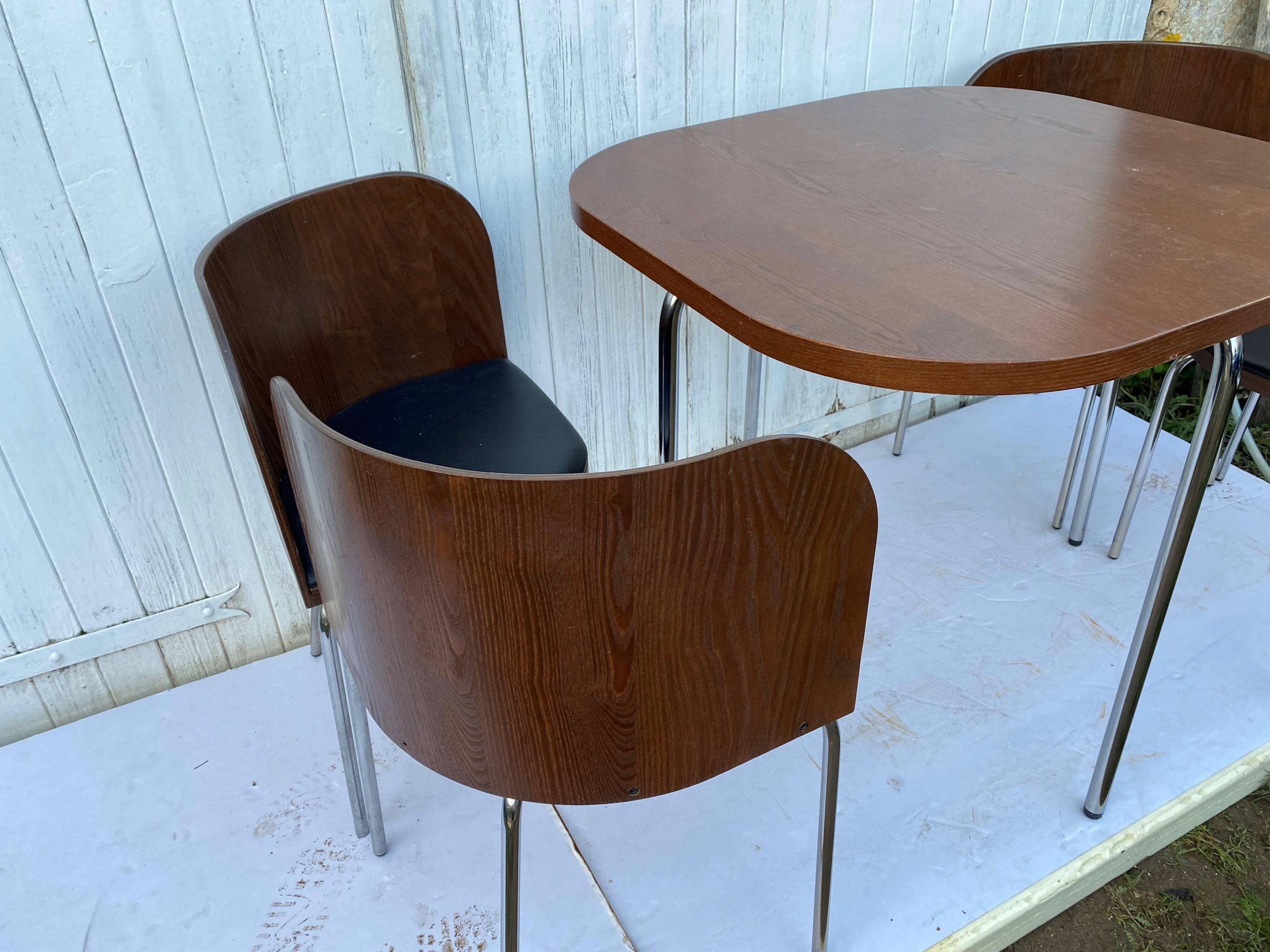 Fusion model table and 4 chairs set by Sandra Kragnert for Ikea Swedish 1970s