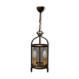 Patinated brass cage lantern, Louis XVI style, 70, France