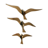 3 birds to hang in vintage brass