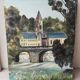 Tableau peinture huile sur toile monument