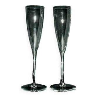 Baccarat dom perignon 2 crystal champagne flutes - 23.3 cm