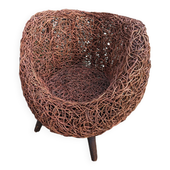 Rattan nest armchair