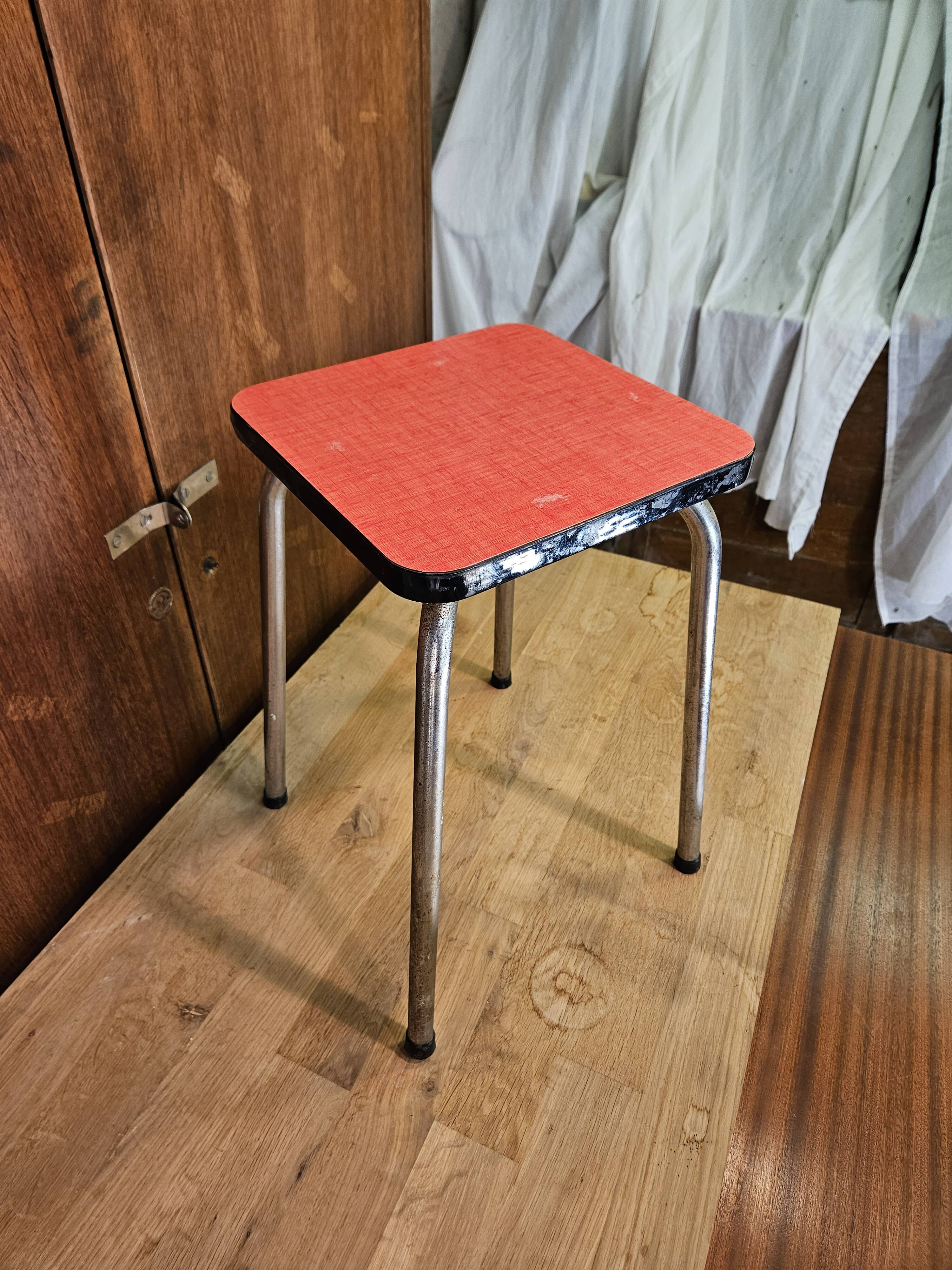 Pink formica stool 1960