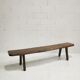 Brutalist solid elm bench, 1960