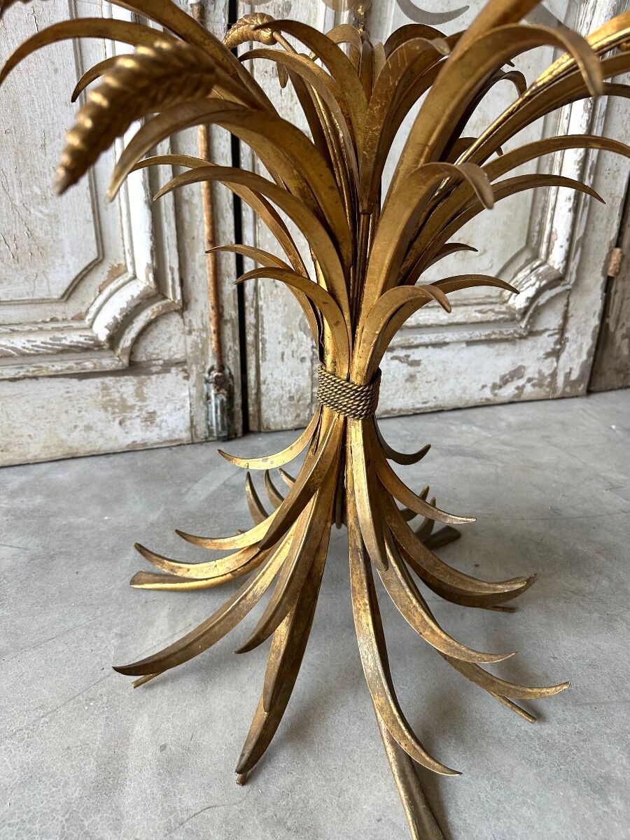 Small golden metal table circa 1960-70