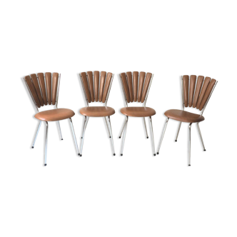 4 “Pétals” chairs by Soudexvynil