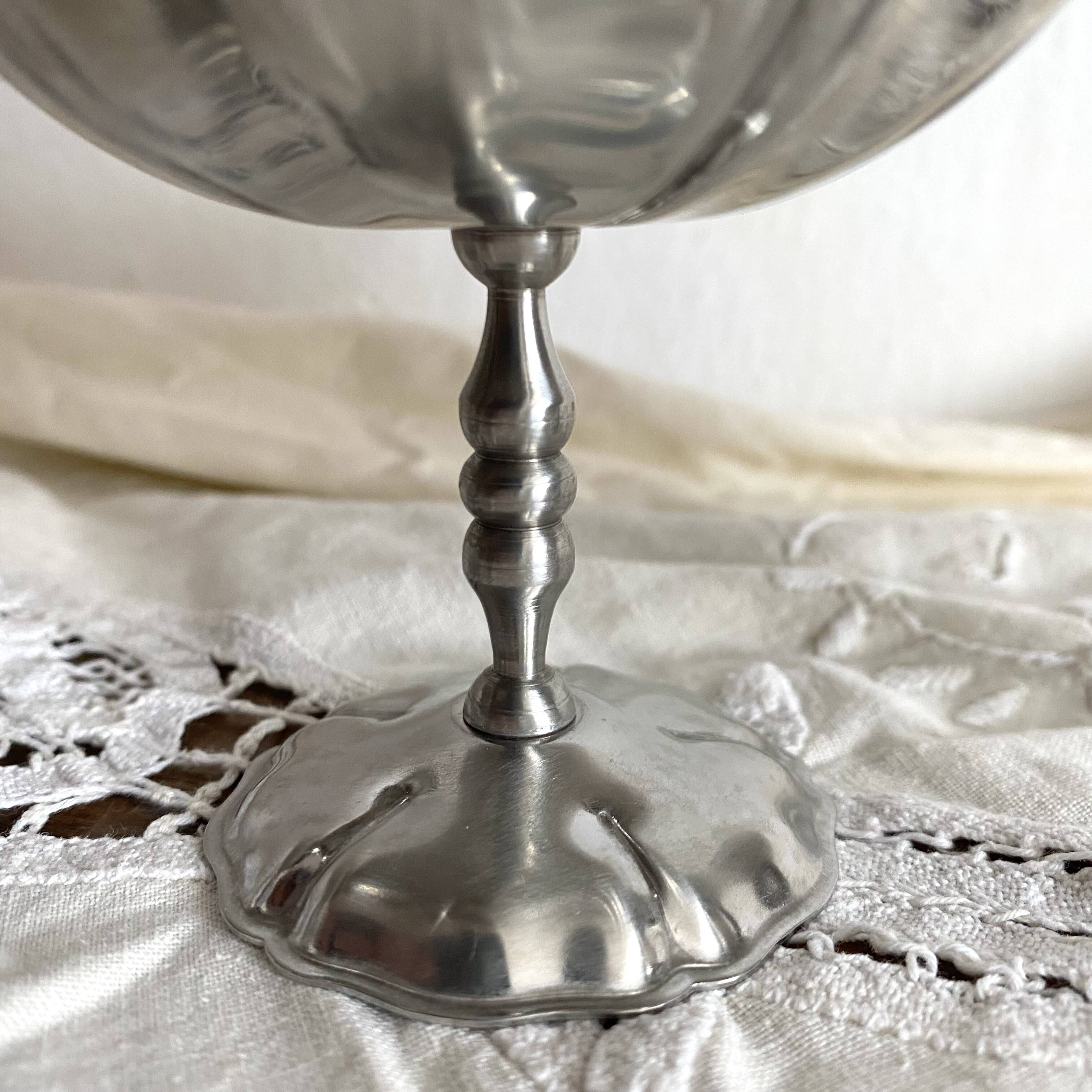 Jean Couzon matte stainless steel footed cups in box