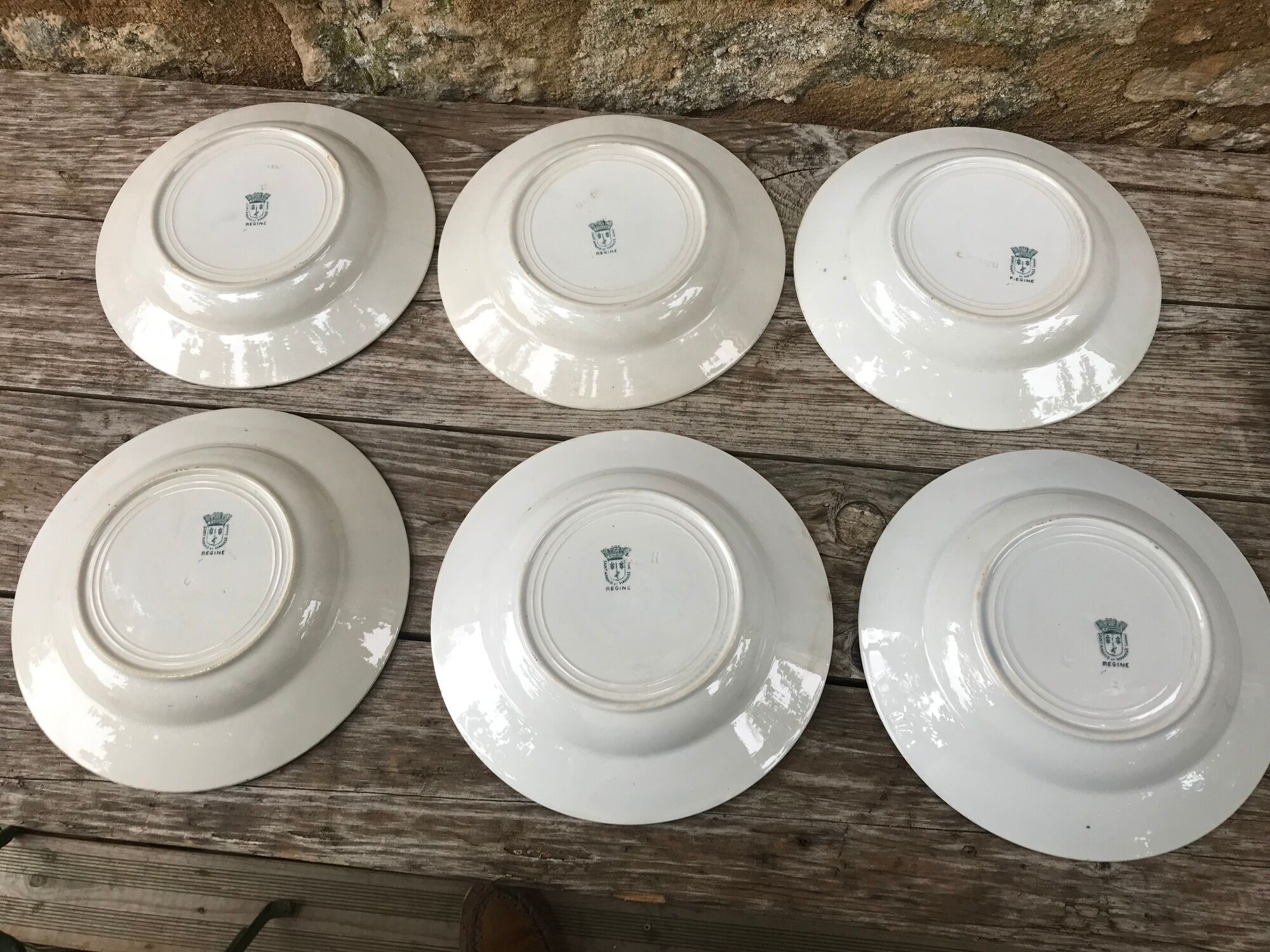 10 assiettes terre de fer. St Amand & Hamage. modèle Reigne