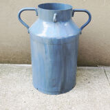 Old broc pot hand painted metal milk can