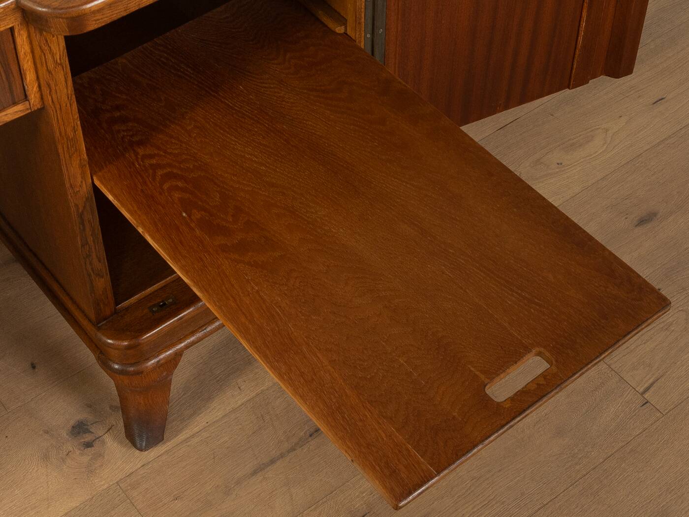 Elegant Art Deco desk with curved legs