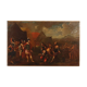 Ancient painting with a historical subject, oil on canvas, 17th century.