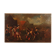 Ancient painting with a historical subject, oil on canvas, 17th century.